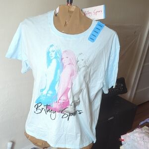 Britney Spears Official Merchandise T-shirt Light Blue